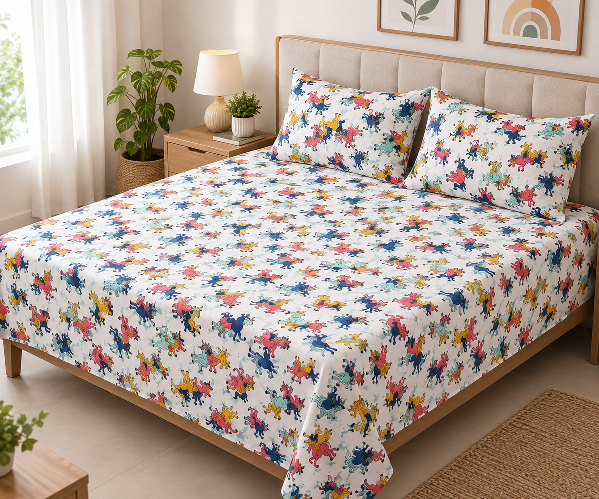 KIDS BEDSHEET - MULTI COLOR