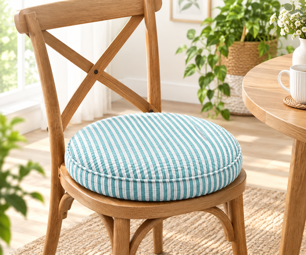 Round chair cushion- Teal