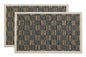 GRASS PLACEMAT 2PCS SET - BLACK & WHITE CHECK