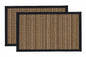 GRASS PLACEMAT 2PCS SET - BLACK PIPING
