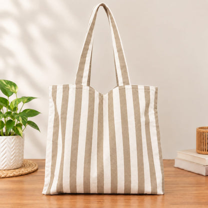 Multipupose bag -STRIPES BEIGE