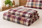 PLAID BEDSHEET- MAROON