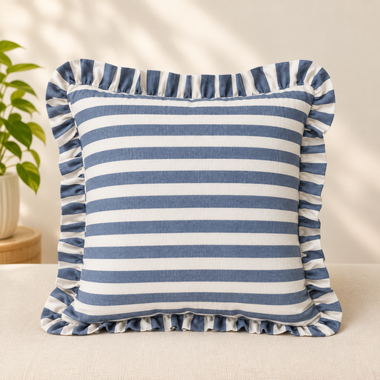 Frilled cushion