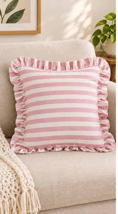 Frilled cushion